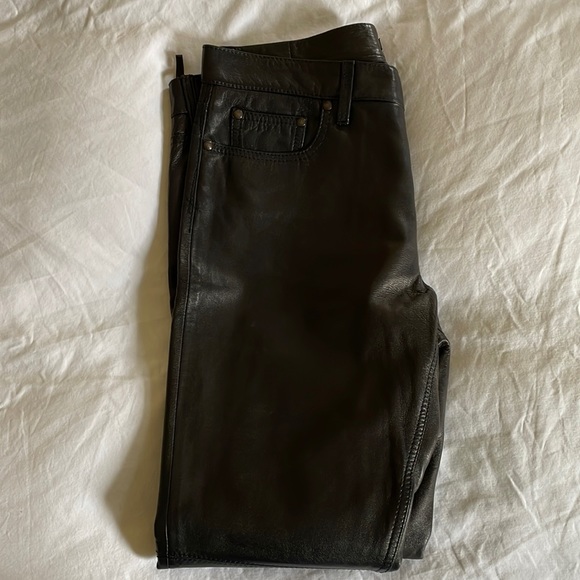 Ralph Lauren Butter Soft Black Leather Jeans, size 31 - Picture 2 of 6